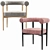 Mazz Velvet Dining Chair Collection 3D model small image 2