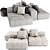 Modern Saba Pixel Sofa for Vray 3D model small image 3