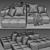 Modern Saba Pixel Sofa for Vray 3D model small image 5