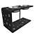 Adjustable Monochrome Bowl Stand 3D model small image 3