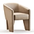 Sophisticated Fae Dining Chair 3D model small image 1