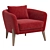 Modern Delray Armchair 2014 Model 3D model small image 3