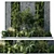 Concrete Framed Vertical Wall Garden 3D model small image 2