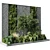 Concrete Framed Vertical Wall Garden 3D model small image 3