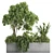 Outdoor Concrete Plant Stand Set 3D model small image 1