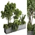 Outdoor Concrete Plant Stand Set 3D model small image 3