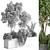 Outdoor Concrete Plant Stand Set 3D model small image 7