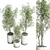 Concrete Box Plant Stand Set 3D model small image 2
