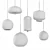 Contemporary Glass Pendant Lighting 3D model small image 2