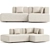 Modular Chaiselounge Sofa by Makenordic 3D model small image 1