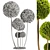 Elegant Cypress Pom Pom Topiary 3D model small image 5