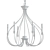 Modern Steel Grey Chandelier 3D model small image 2