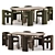 Modern Dining Set Furniture Collection 3D model small image 3