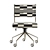 Modern Upholstered Office Chair 3D model small image 2