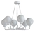 Modern Six-Ball Andresa Chandelier 3D model small image 2