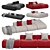 Modular Lemmy Sofa Set 3D model small image 1