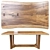 Wooden Slab Table Texture 4K 3D model small image 1