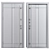 Modern Metal Entry Door Nova_024 3D model small image 2