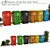 Plant-Infused Recycled Color Bins 3D model small image 1