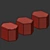 Sleek Bludot Hecks Ottoman 3D model small image 3