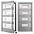 Modern Aluminum Entry Door Nova_029 3D model small image 1