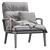 Andoo Modern Lounge Chair Render 3D model small image 2