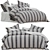 Elegant Grey Tufted Cover Set 3D model small image 1