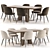 Modern Dining Set Furniture Collection 3D model small image 1