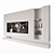 Minimalist TV Wall Unit with Floor Stand 3D model small image 2