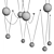 Modern White Pendant Lamp 5L 3D model small image 4