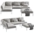 Nordic Elegance: Bonan Lounge Sofa 3D model small image 2