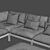 Nordic Elegance: Bonan Lounge Sofa 3D model small image 3