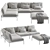 Nordic Elegance: Bonan Lounge Sofa 3D model small image 9