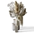 Pampas Gold Leaves Bouquet Set 3D model small image 14