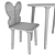Dimdom Kids Set, Children's Table & Chairs 3D model small image 4