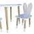 Dimdom Kids Set, Children's Table & Chairs 3D model small image 5