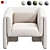 Norwood Upholstered Armchair: Modern Comfort 3D model small image 2