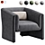 Norwood Upholstered Armchair: Modern Comfort 3D model small image 3