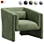 Norwood Upholstered Armchair: Modern Comfort 3D model small image 4