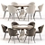 Luxury Dining Set Collection: 3D Model Kit 3D model small image 3