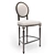 Handcrafted Bar Stool Milano 3D model small image 2