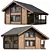 Modern Wooden House with Panoramic Views 3D model small image 1