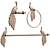 Elegant Ida Peacock Bathroom Set 3D model small image 2