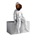 Seated Man Figure Sculpture 36cm 3D model small image 2