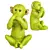 Lively Monkey Money Box 3D model small image 1