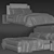 Elegant Bed MANTON by Cazarina 3D model small image 3