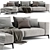 Flexform Ettore Chaise Longue 3: Versatile Vray Sofa 3D model small image 2