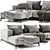 Flexform Ettore Chaise Longue 3: Versatile Vray Sofa 3D model small image 4