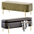 Elegant Gray Boleyn Bench 3D model small image 2