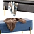 Elegant Gray Boleyn Bench 3D model small image 5